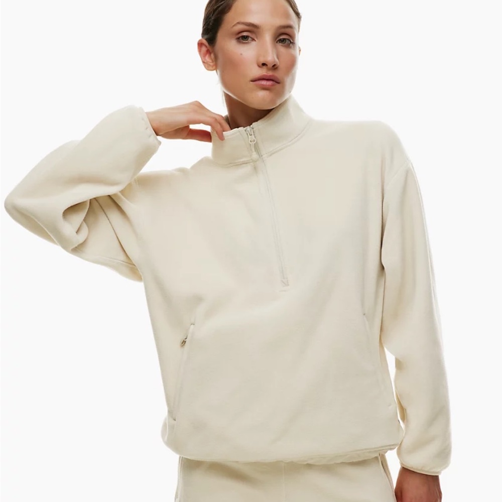 Aritzia Snoday Polar Frontside Sweater Polartec 200 Mockneck 1/4 zip pullover